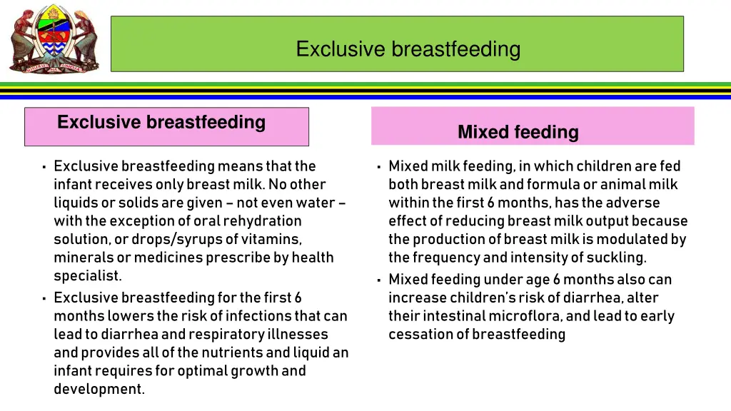 exclusive breastfeeding