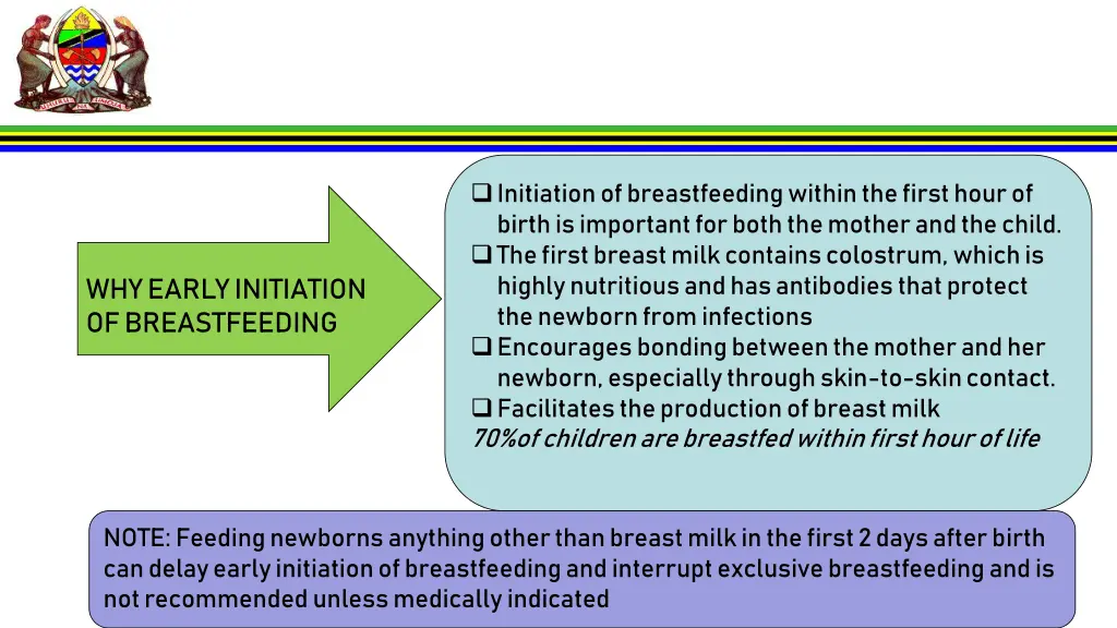 initiation of breastfeeding within the first hour