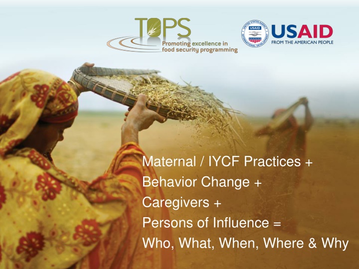 maternal iycf practices behavior change