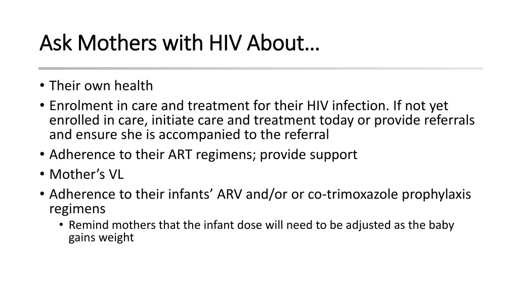 ask mothers with hiv about ask mothers with