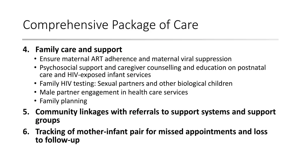 comprehensive package of care 3