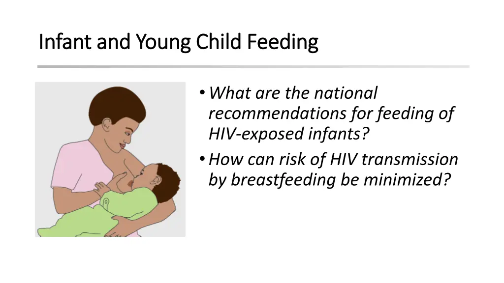 infant and young child feeding infant and young