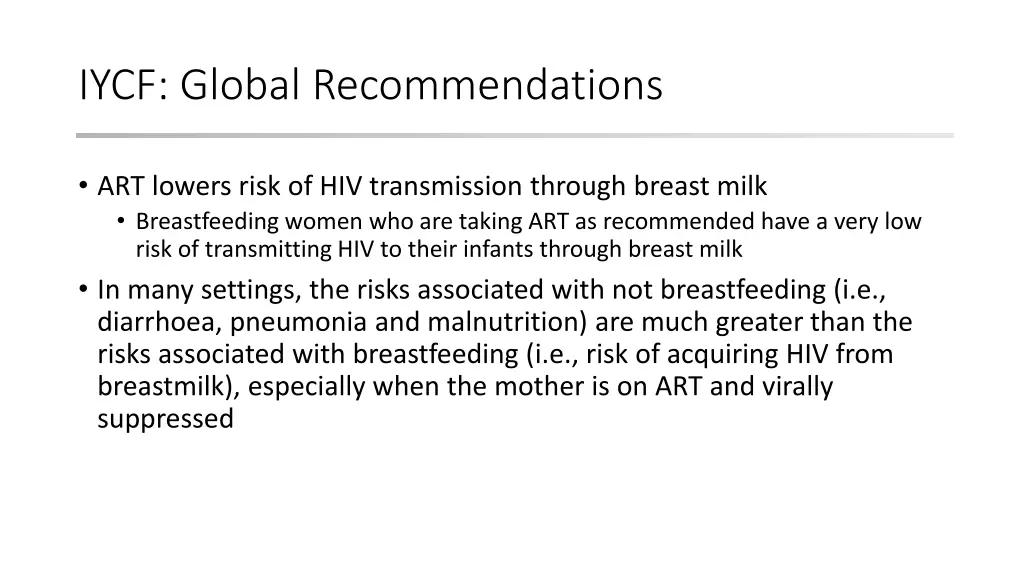 iycf global recommendations 1