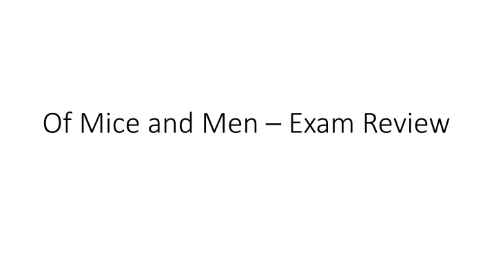 of mice and men exam review