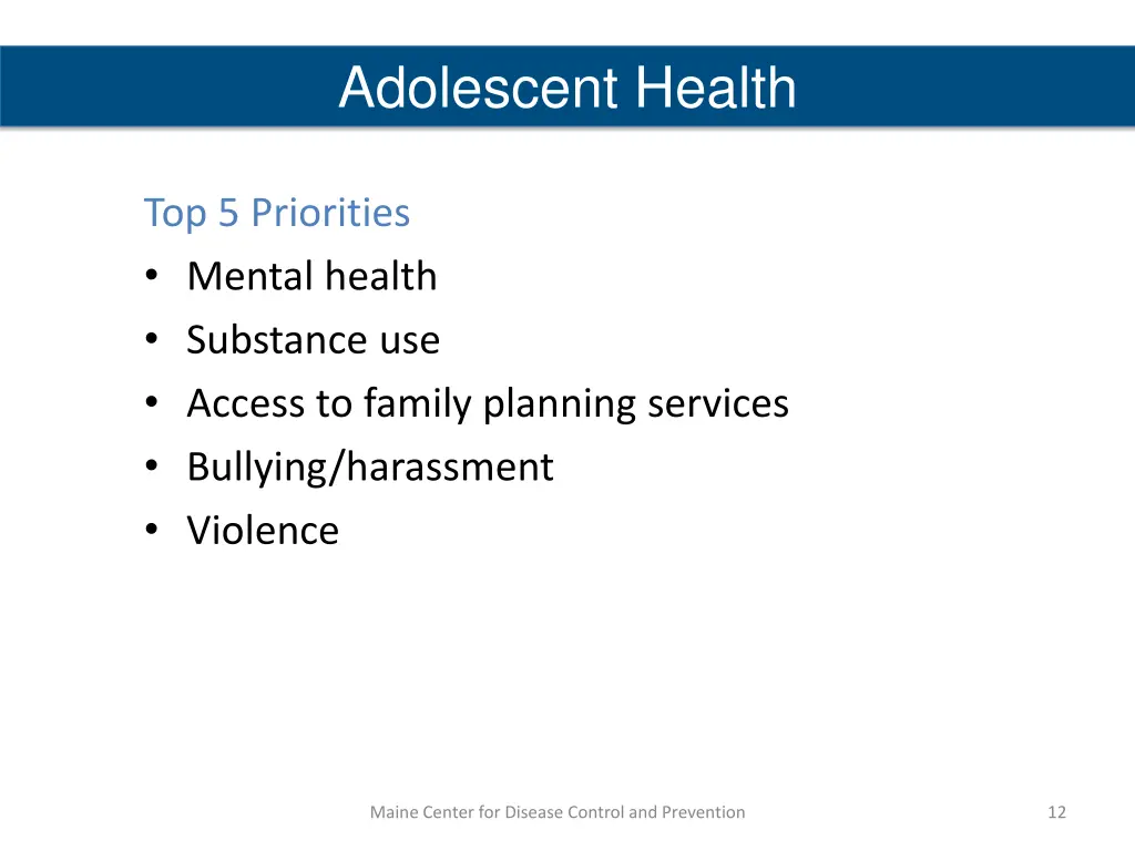 adolescent health