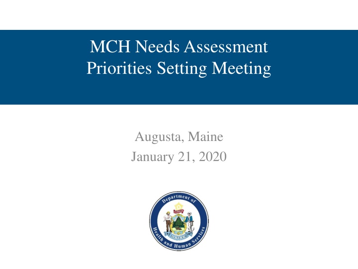 mch needs assessment priorities setting meeting