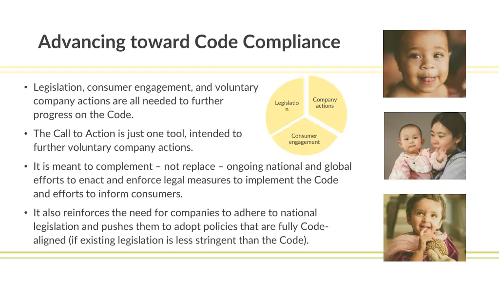 advancing toward code compliance