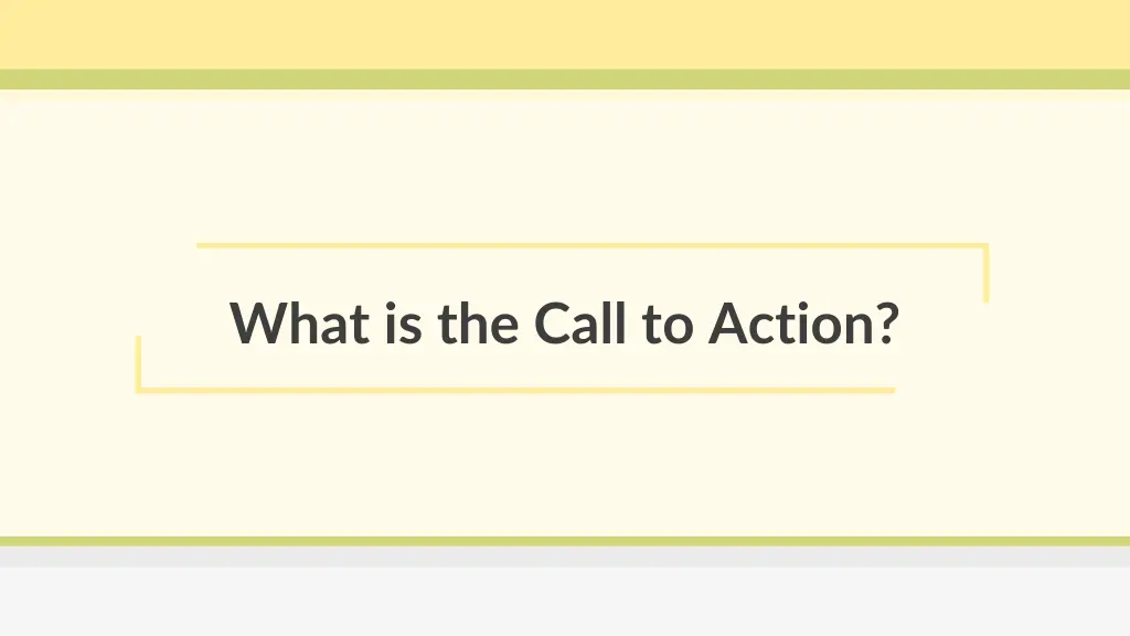 what is the call to action