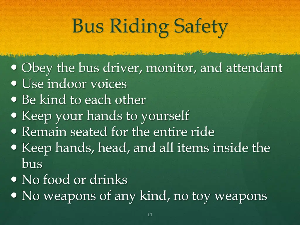 bus riding safety