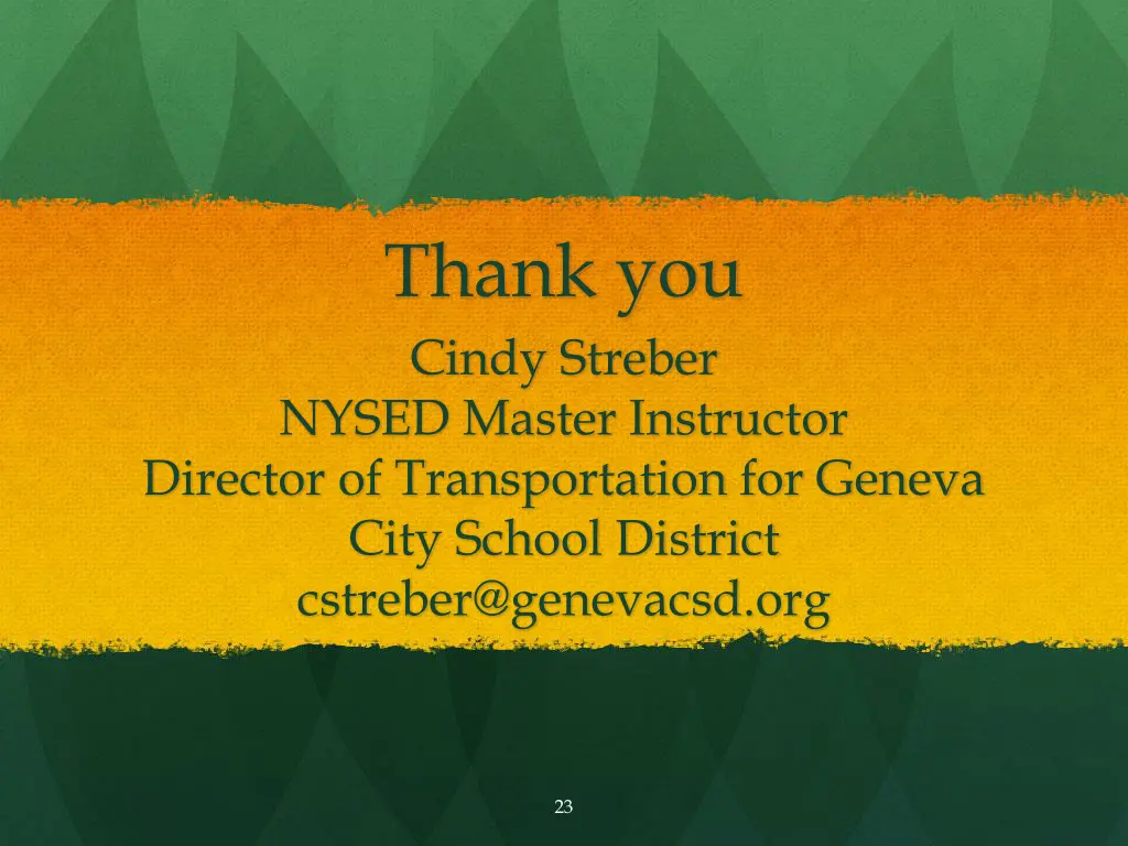 thank you cindy streber nysed master instructor