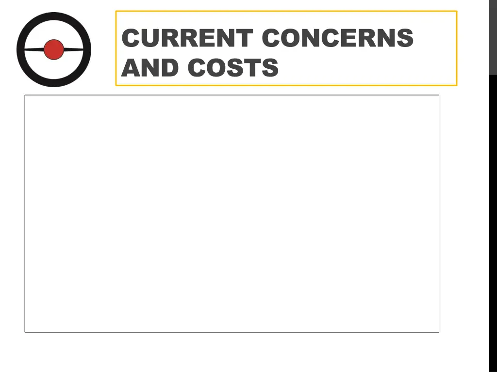 current concerns and costs