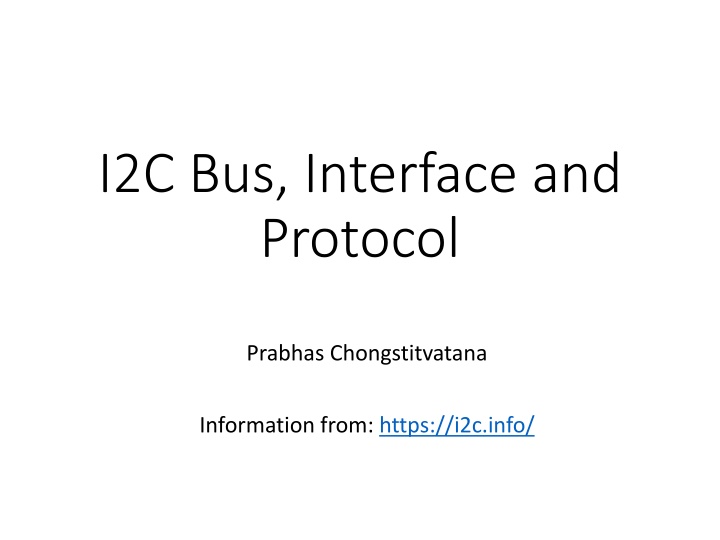 i2c bus interface and protocol