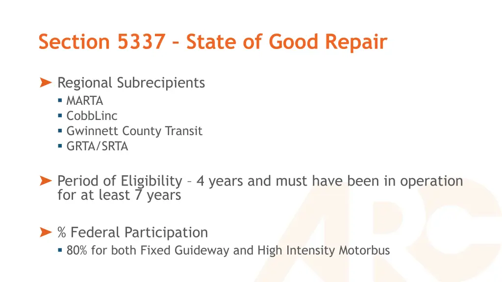 section 5337 state of good repair 1