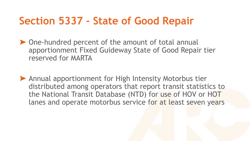 section 5337 state of good repair 2