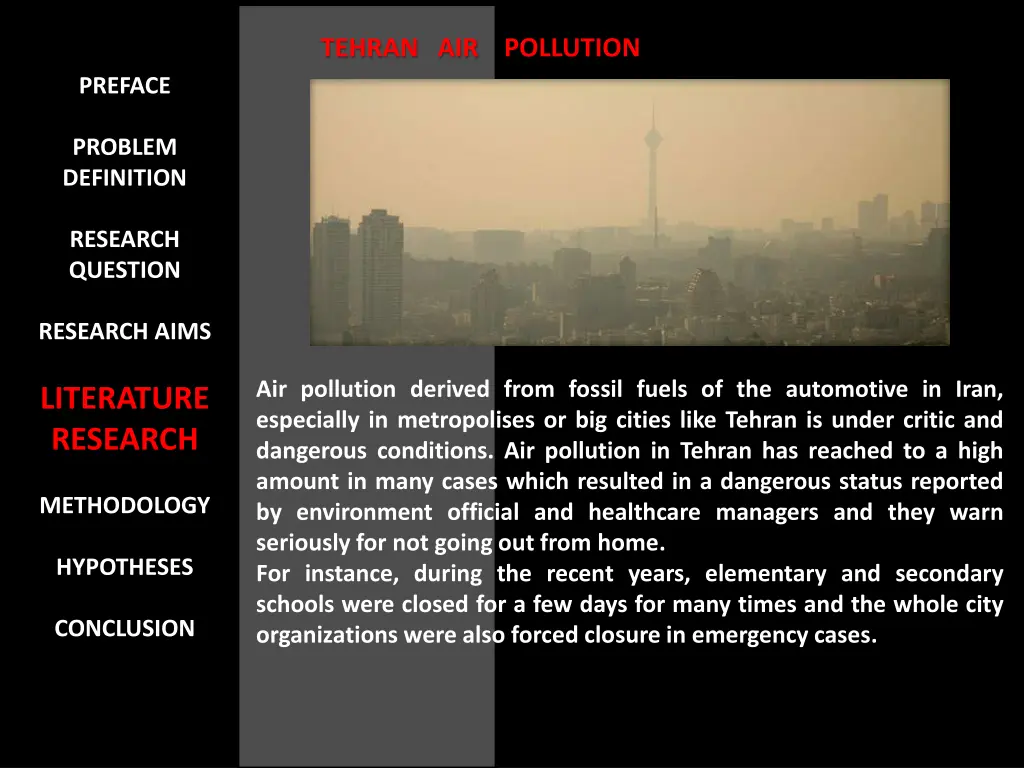 tehran air pollution