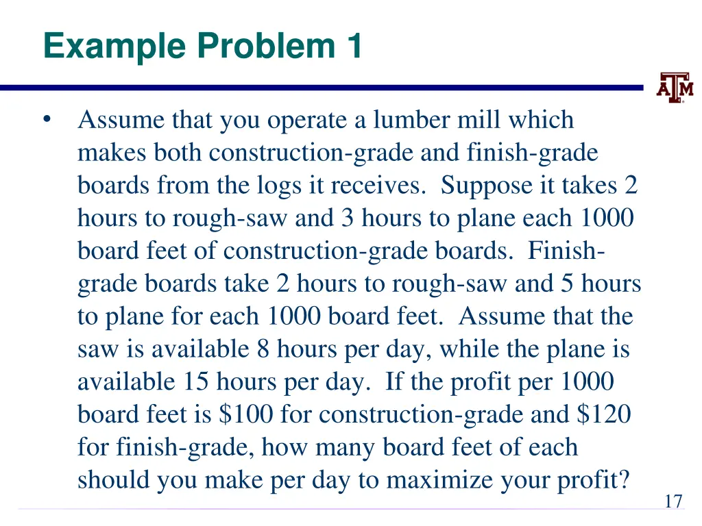 example problem 1