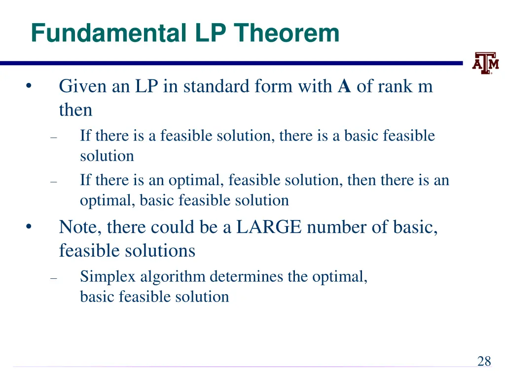 fundamental lp theorem