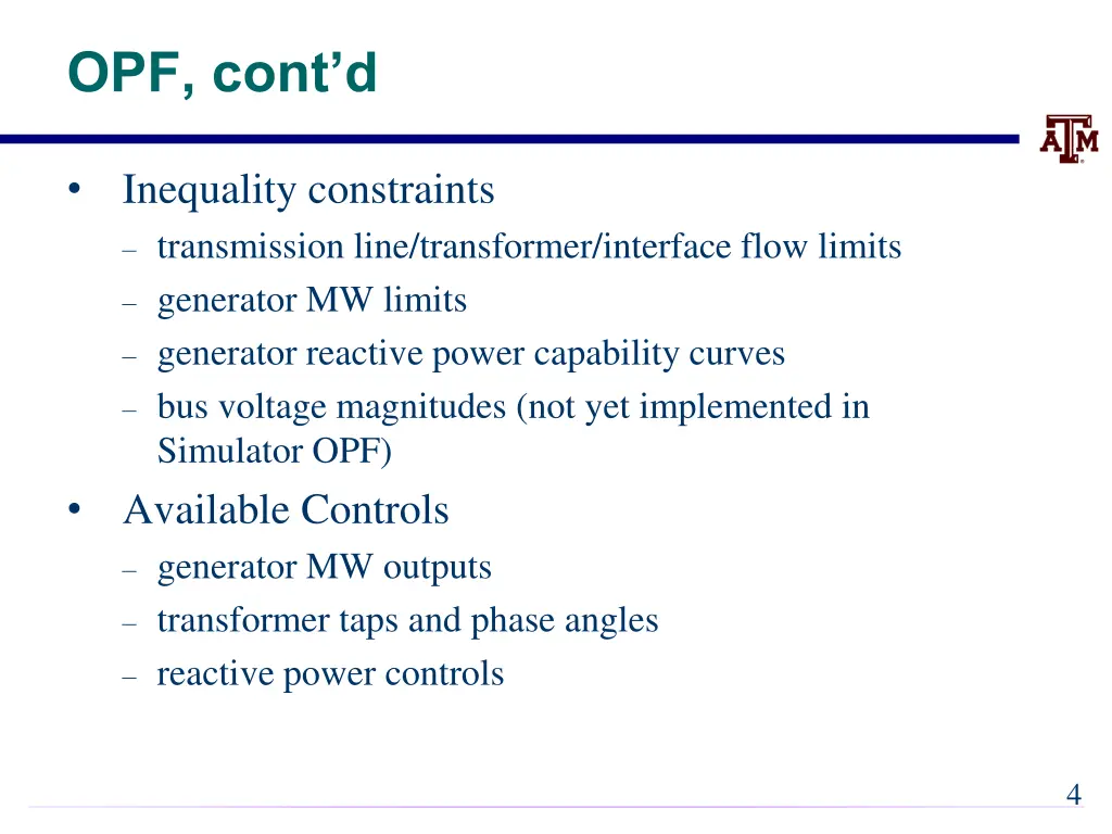 opf cont d