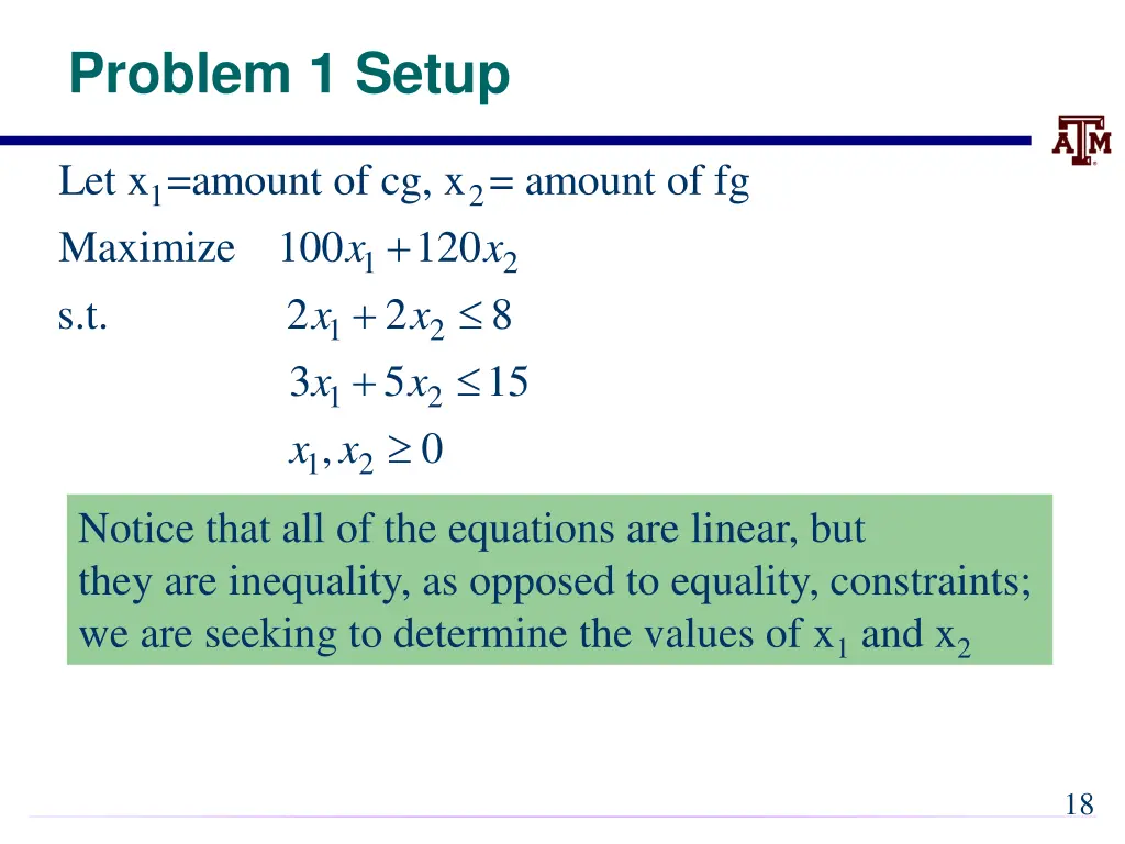 problem 1 setup