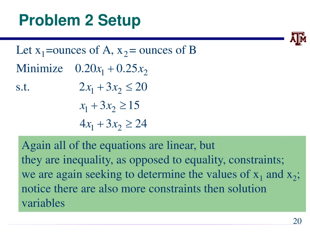 problem 2 setup