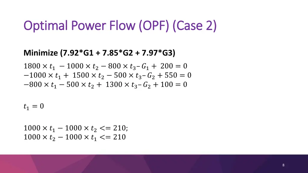 optimal power flow opf case 2 optimal power flow