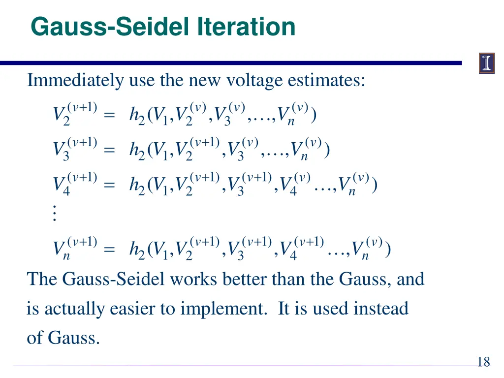 gauss seidel iteration