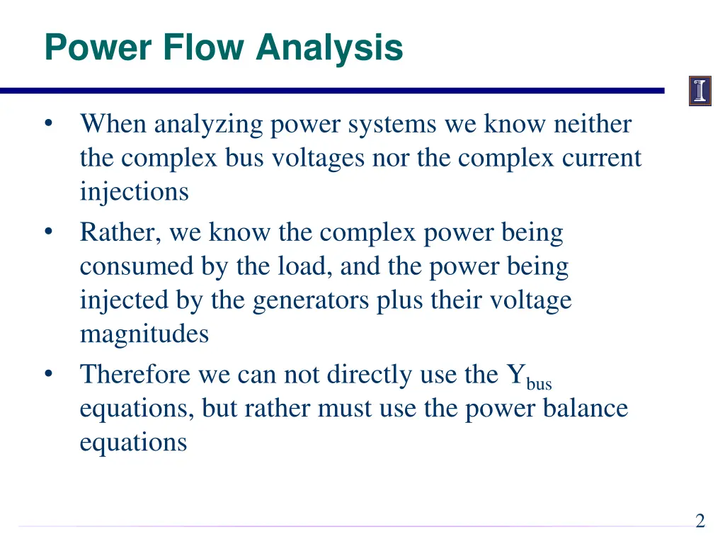 power flow analysis