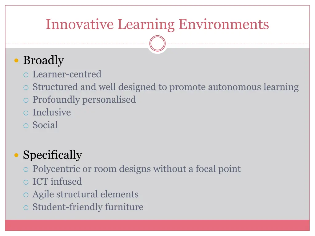 innovative learning environments