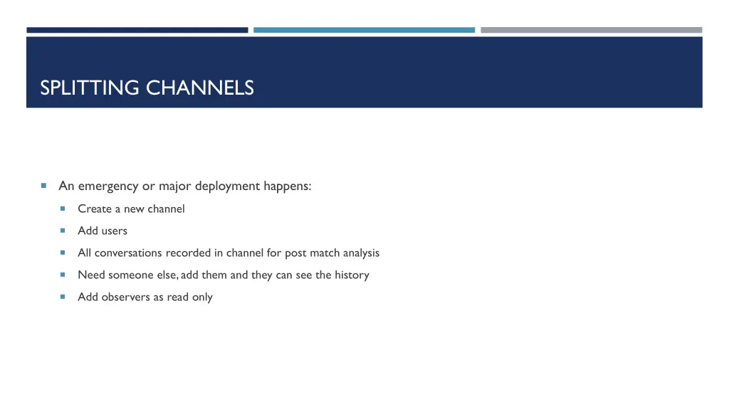 splitting channels