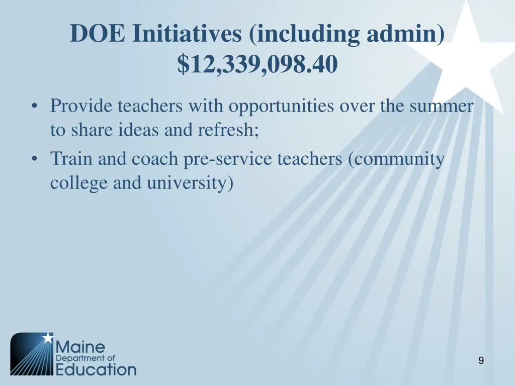 doe initiatives including admin 12 339 098 40