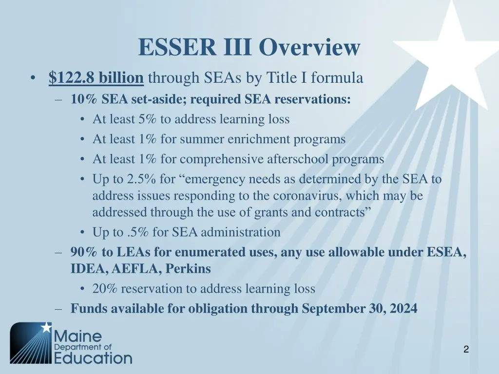 esser iii overview 122 8 billion through seas