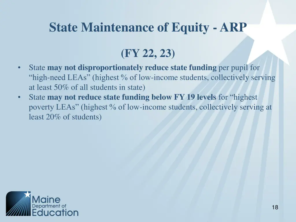 state maintenance of equity arp