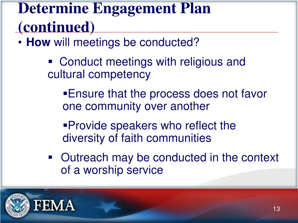 determine engagement plan continued how will