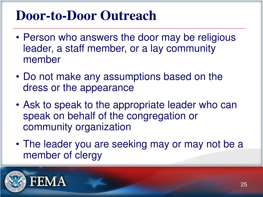 door to door outreach