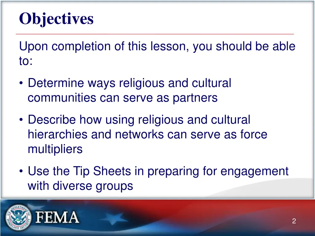 objectives