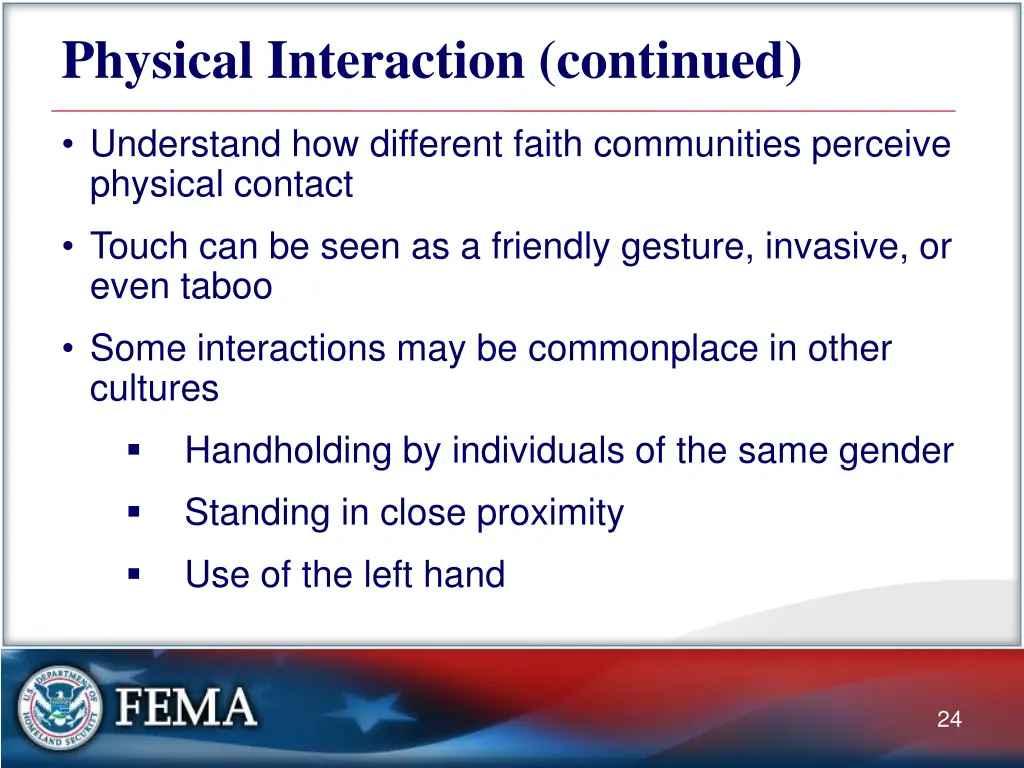 physical interaction continued