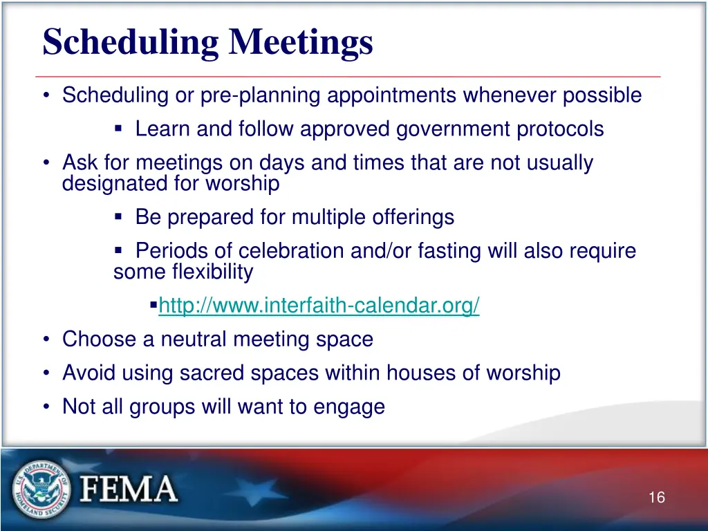 scheduling meetings