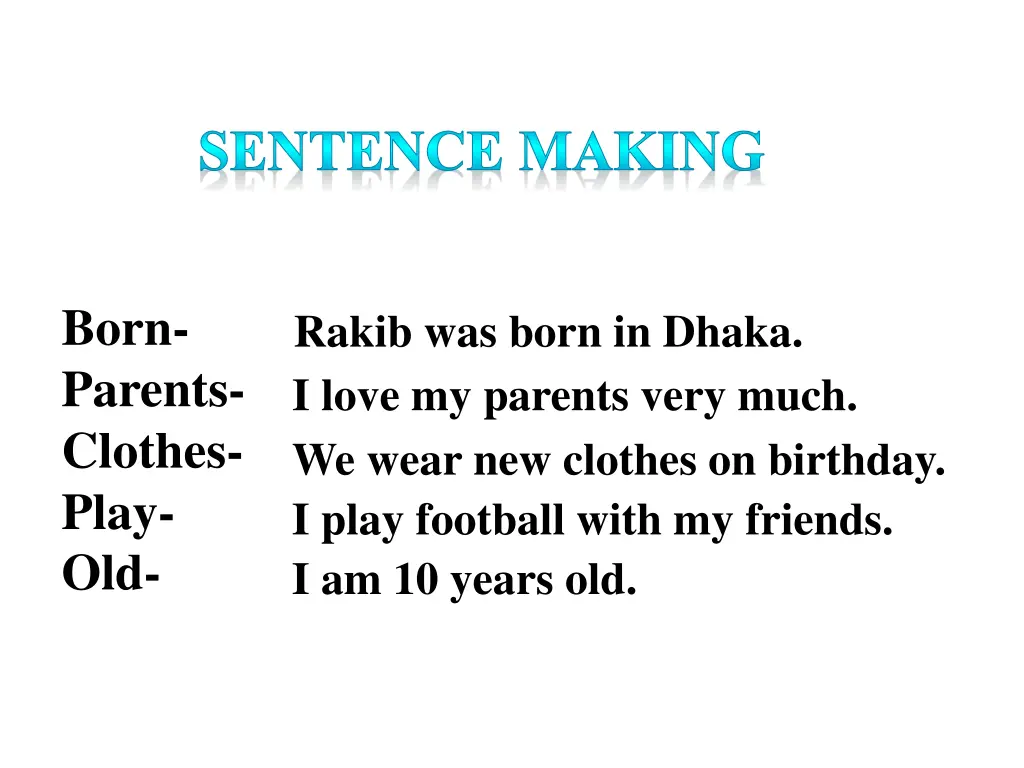 sentence making