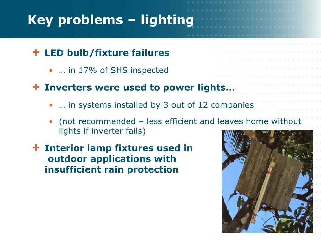 key problems lighting