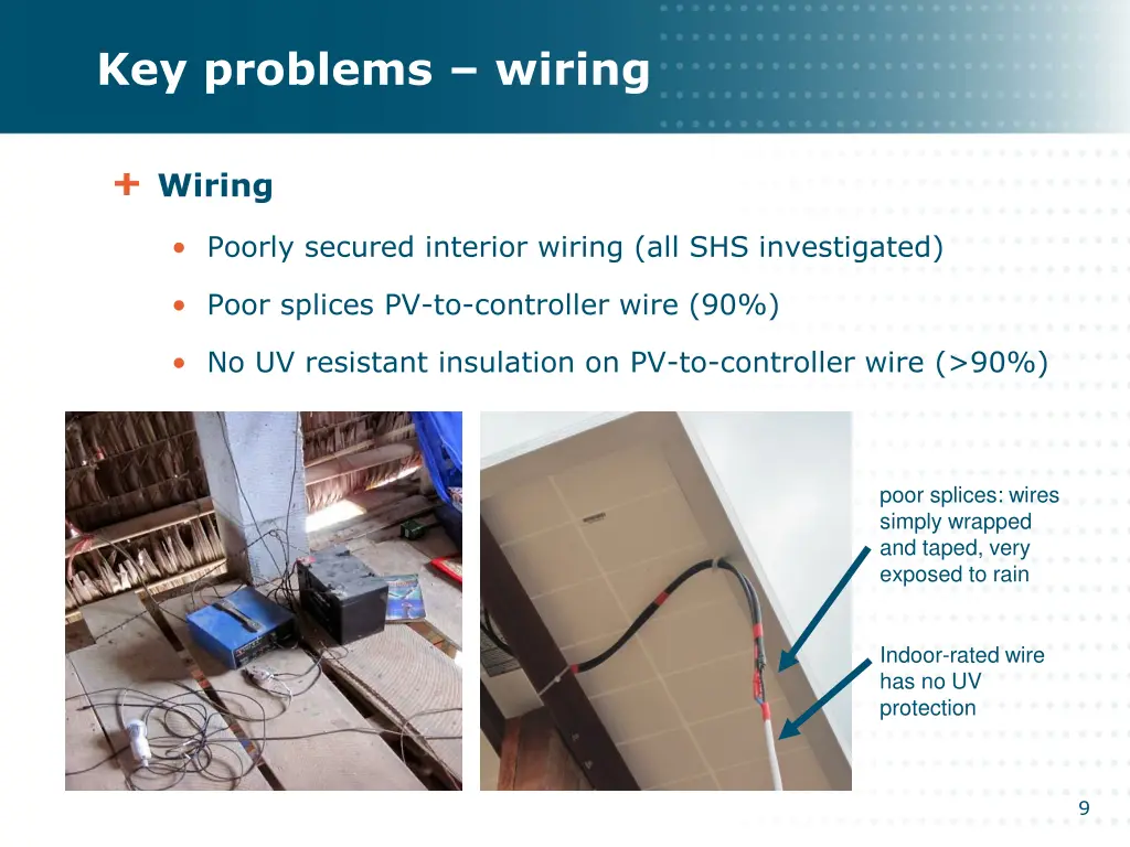 key problems wiring