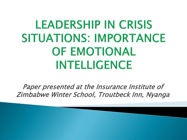 paper presented at the insurance institute