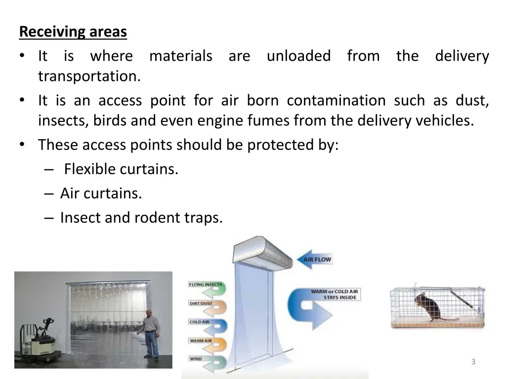 receiving areas it is where materials