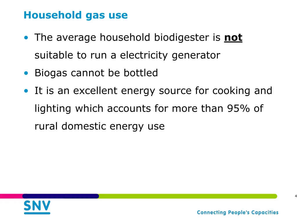 household gas use