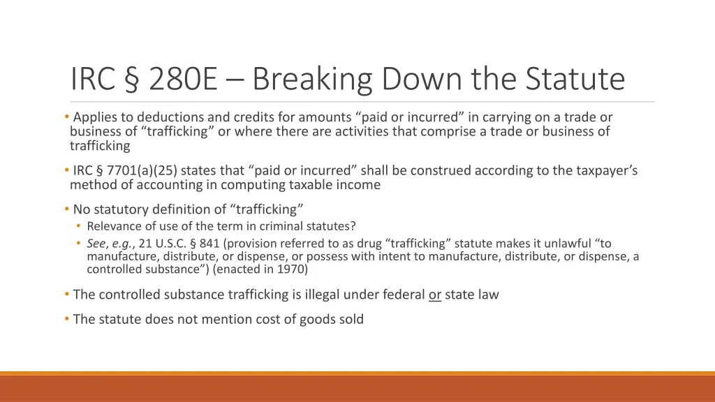 irc 280e breaking down the statute