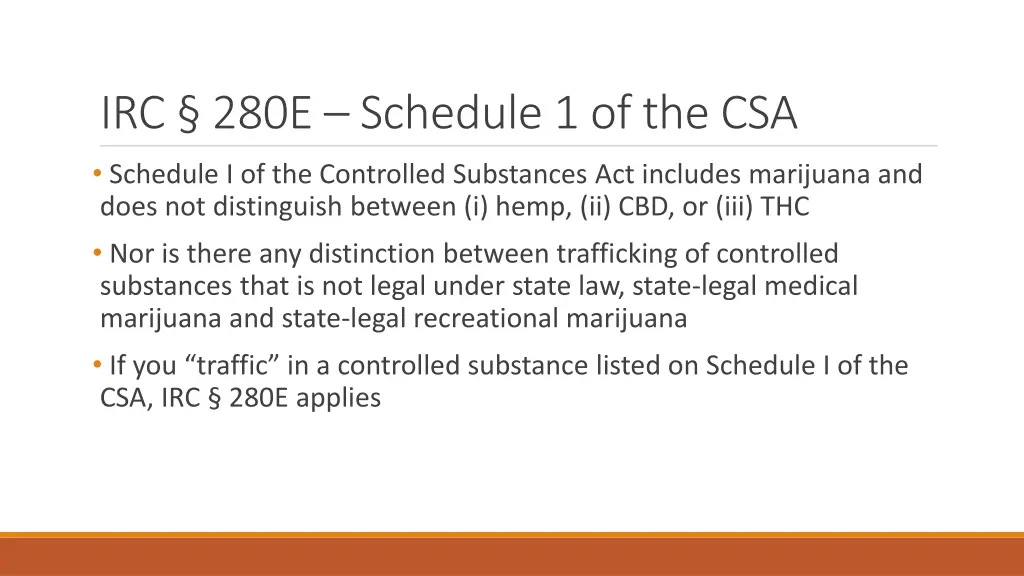 irc 280e schedule 1 of the csa schedule