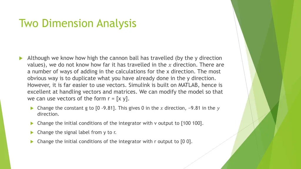 two dimension analysis