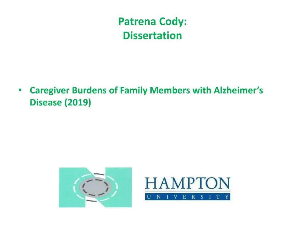 patrena cody dissertation