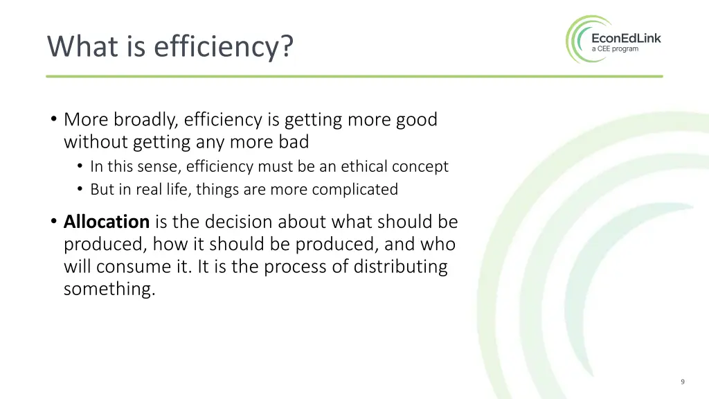 what is efficiency 1