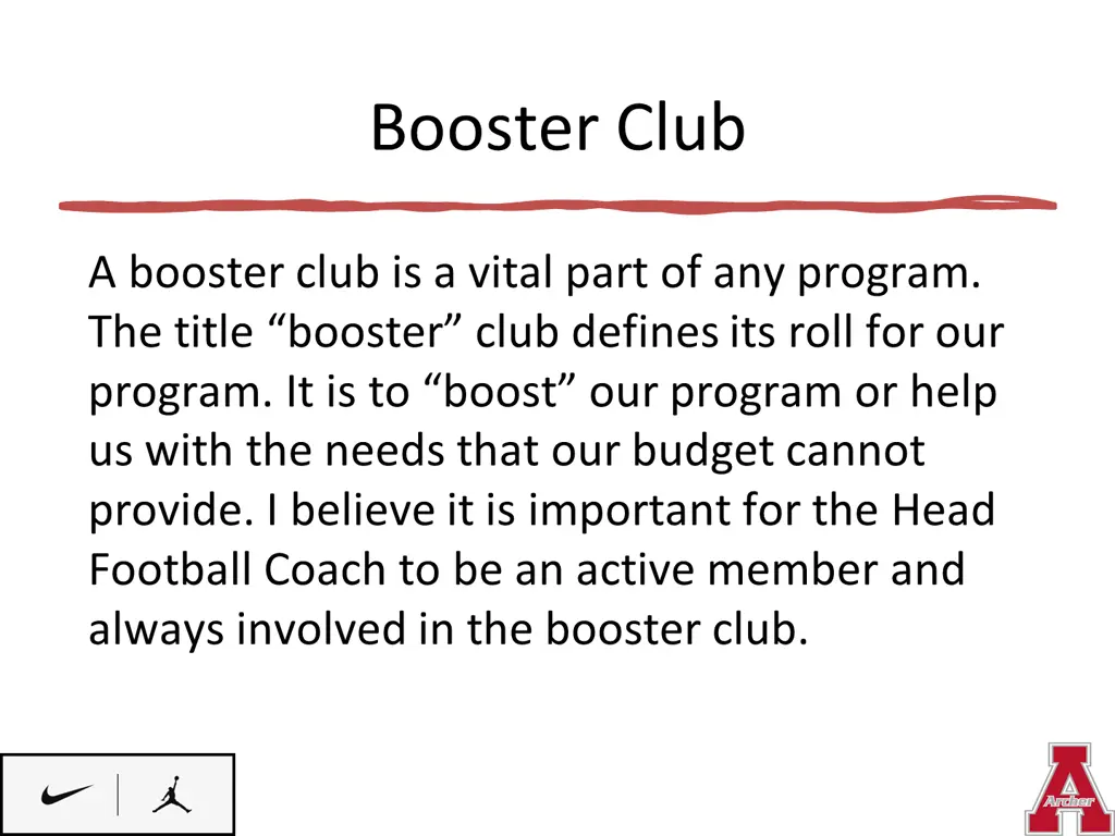 booster club