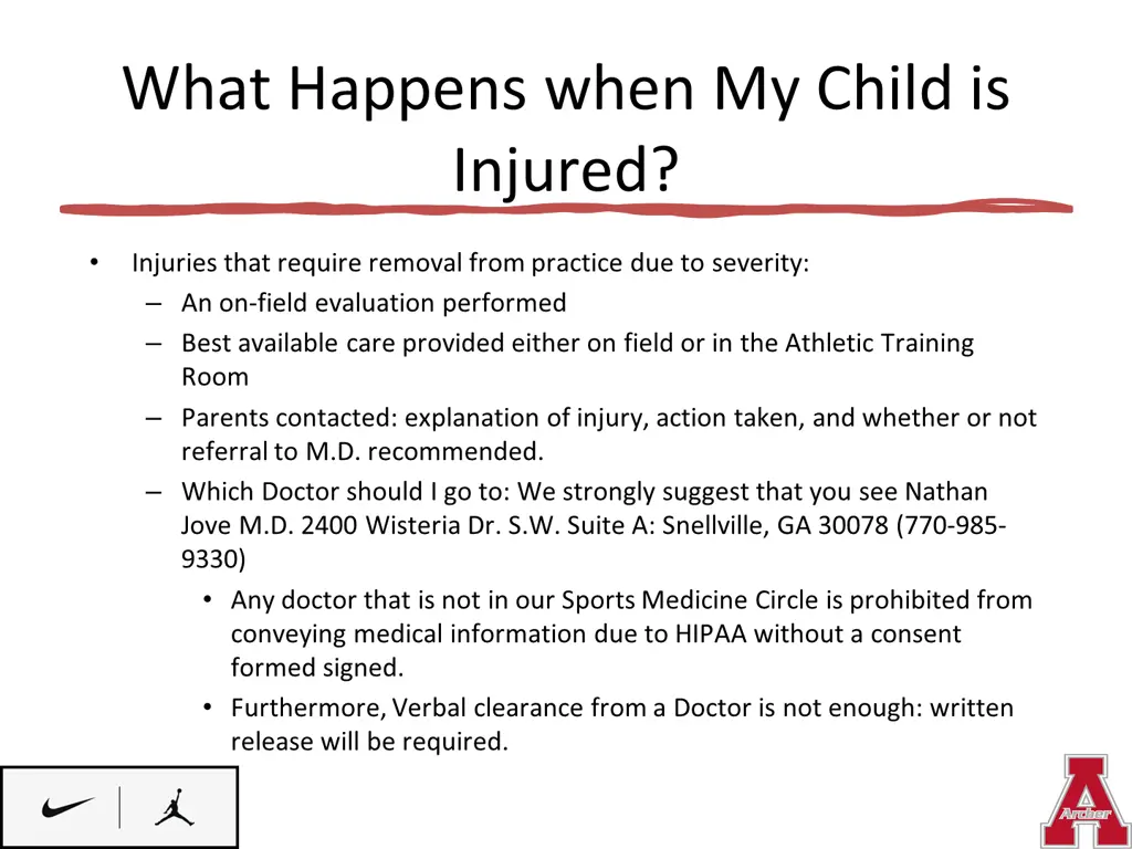 what happens when my child is injured